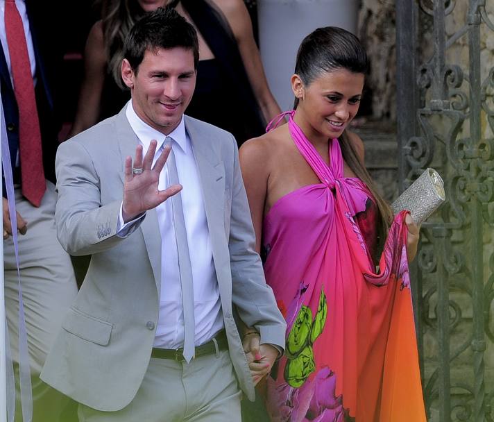 Antonella Roccuzzo fidanzata di Lionel Messi, Argentina (Afp)